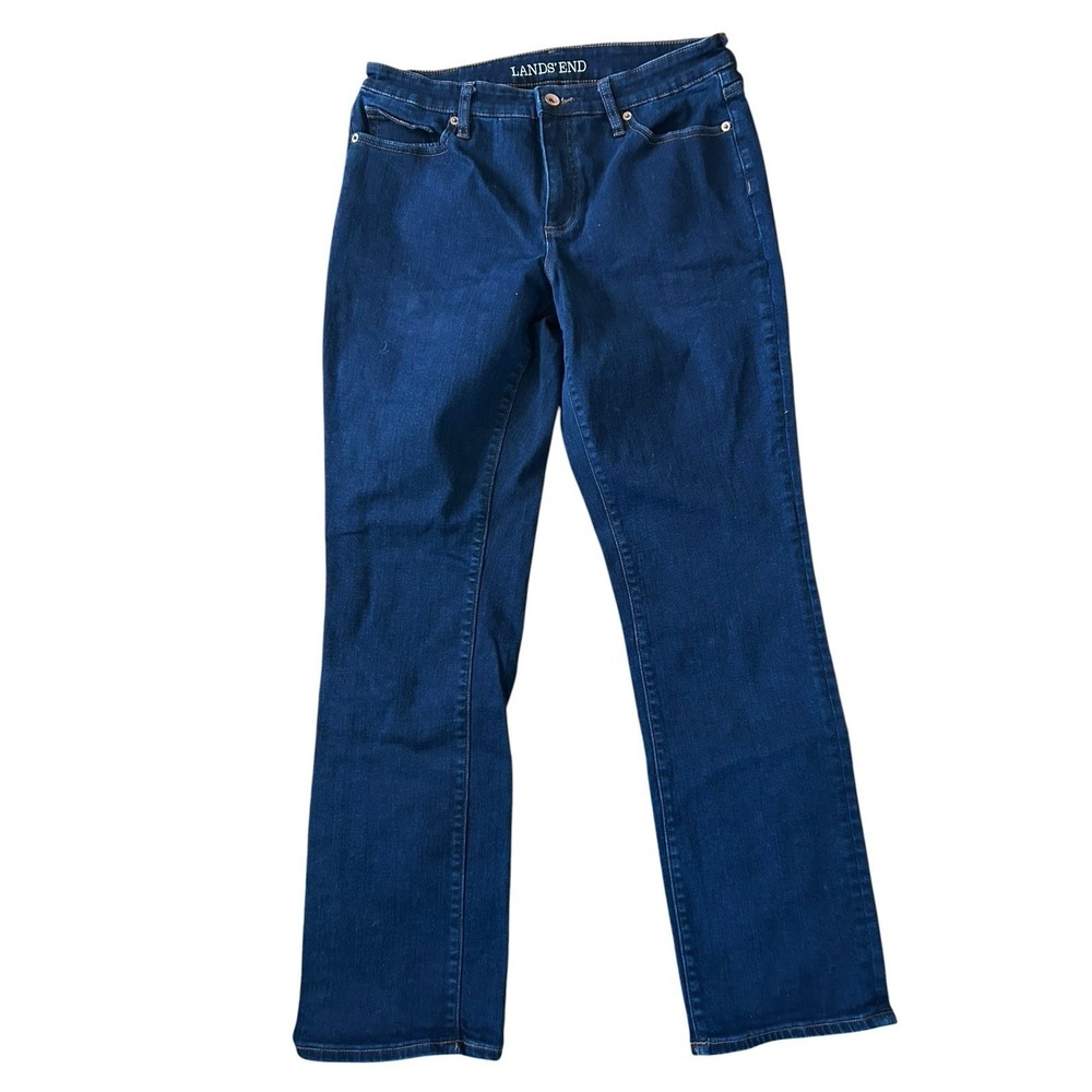 Lands End Mid Rise Straight leg Jeans Womans Sz 12